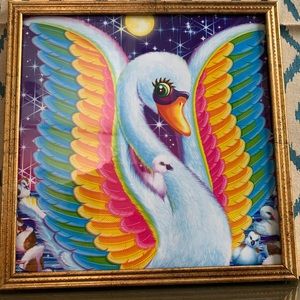 🦢 🌈🦄🧜🏽♀️🦋 HANDMADE LISA FRANK framed art